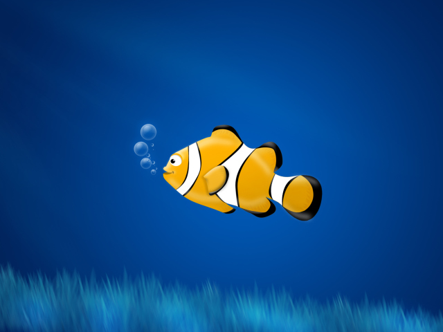 Fondo de pantalla Little Yellow Fish 640x480