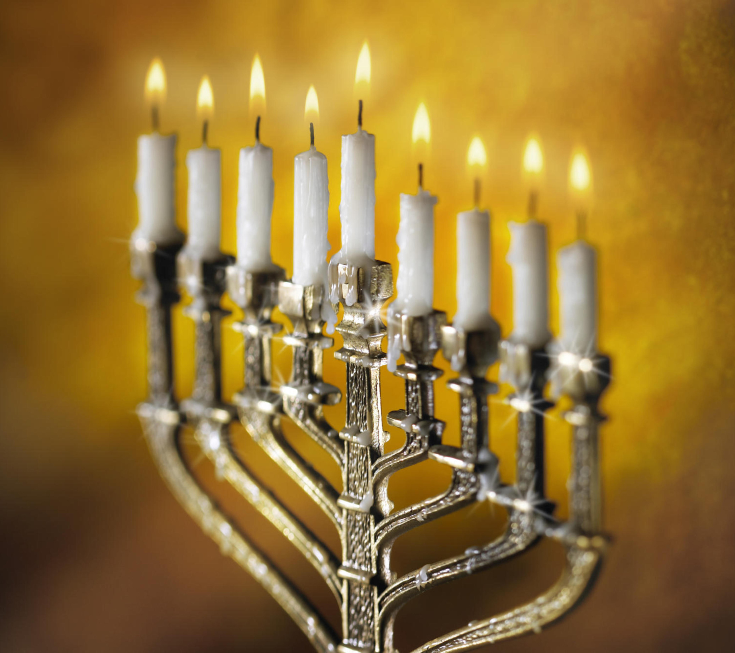 Обои Lighting of Menorah in Jerusalem 1440x1280