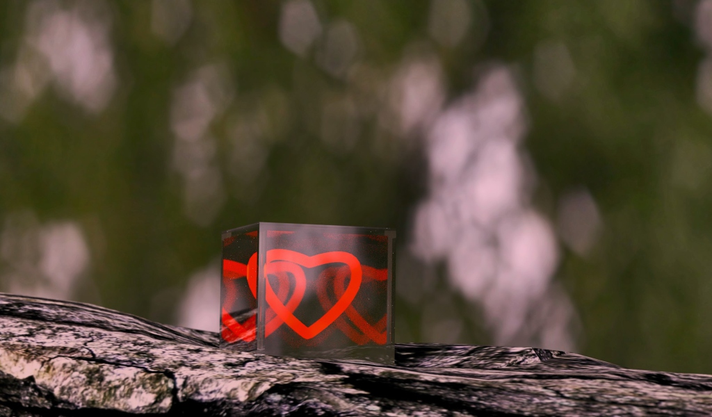 Screenshot №1 pro téma Heart In Cube 1024x600