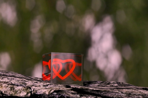 Screenshot №1 pro téma Heart In Cube 480x320