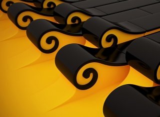Black N Yellow 3D - Obrázkek zdarma pro 2560x1600