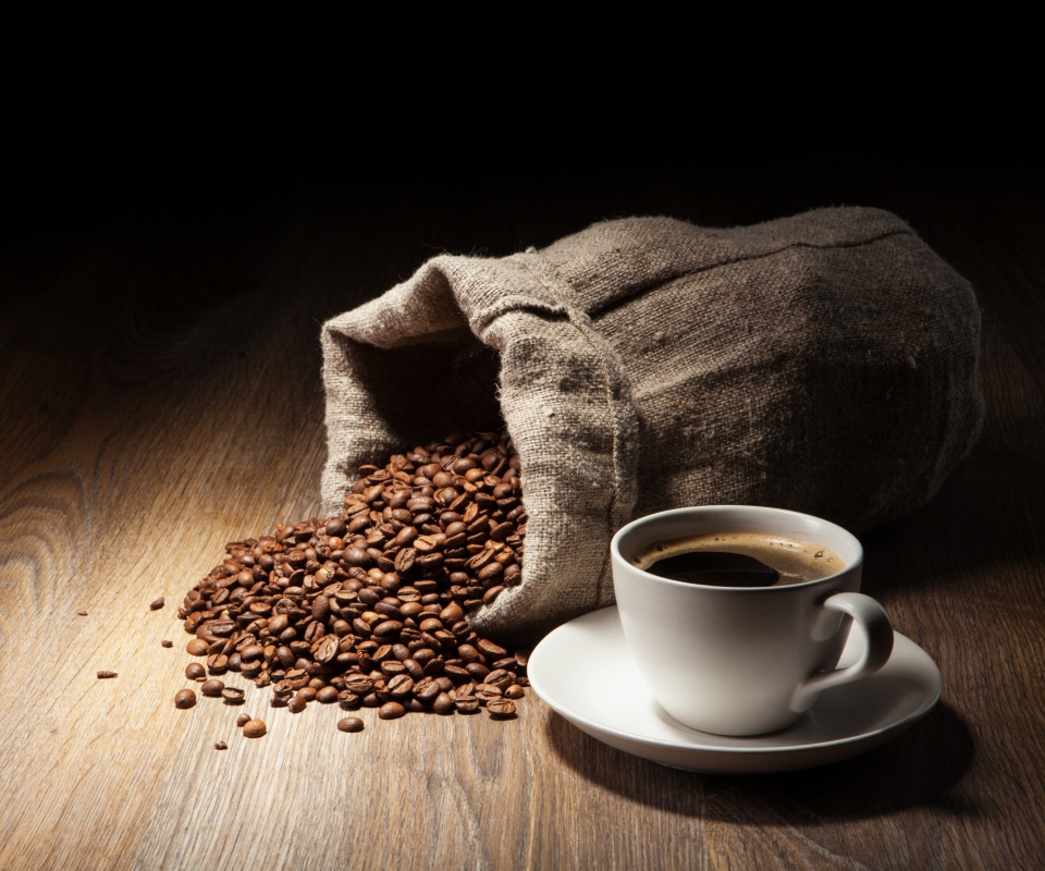 Fondo de pantalla Still Life With Coffee Beans 960x800