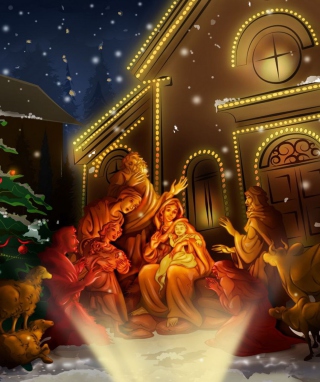 Jesus Born - Obrázkek zdarma pro Nokia Asha 306