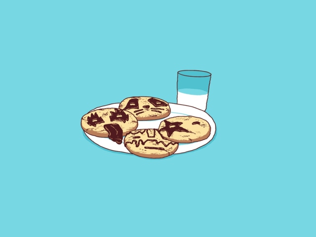 Das Funny Cookies Wallpaper 640x480