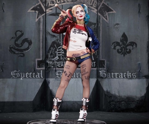 Fondo de pantalla Suicide Squad, Harley Quinn, Margot Robbie Poster 480x400