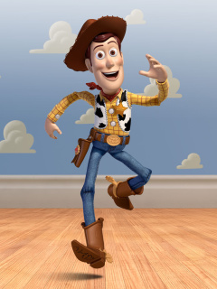 Das Cowboy Woody in Toy Story 3 Wallpaper 240x320