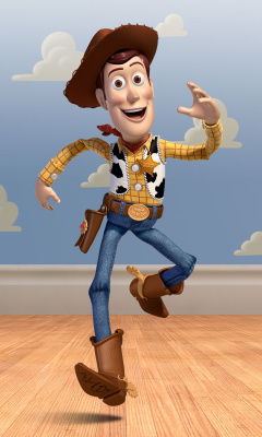Cowboy Woody in Toy Story 3 wallpaper 240x400