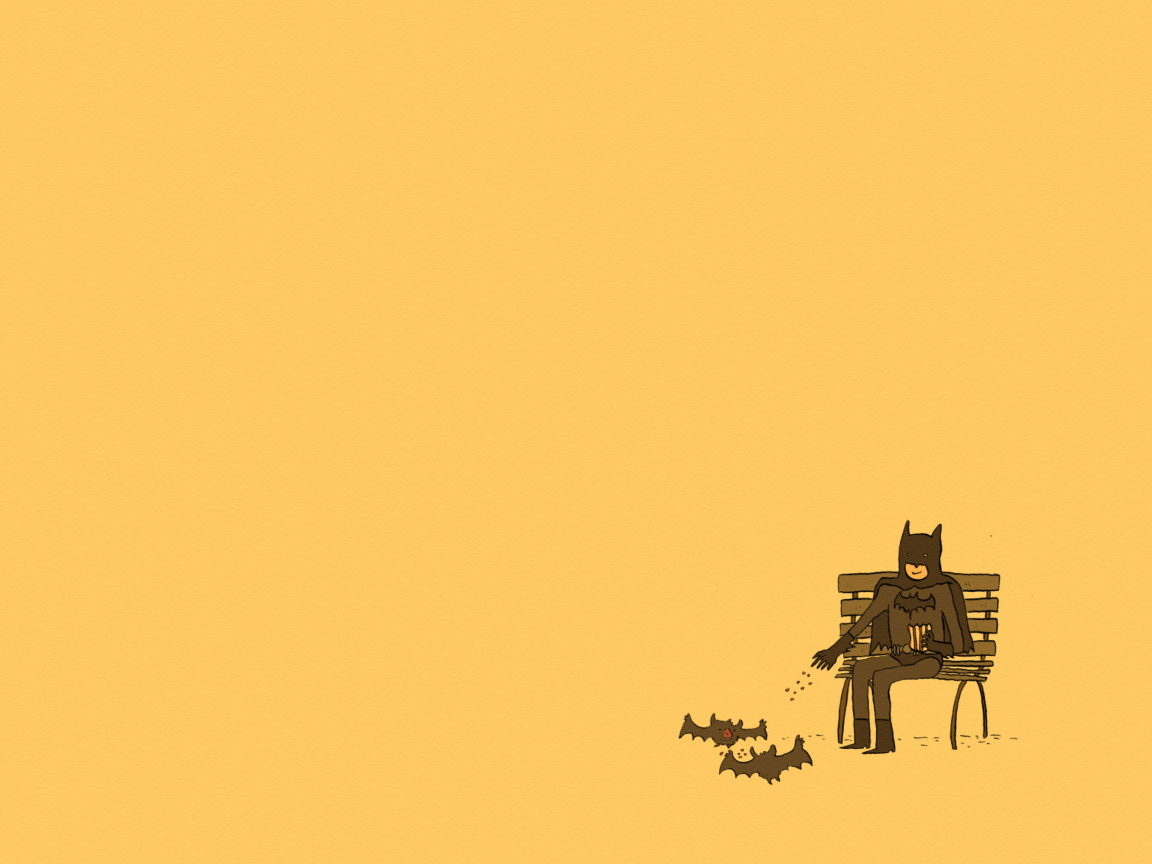 Batman Feeding Bats wallpaper 1152x864