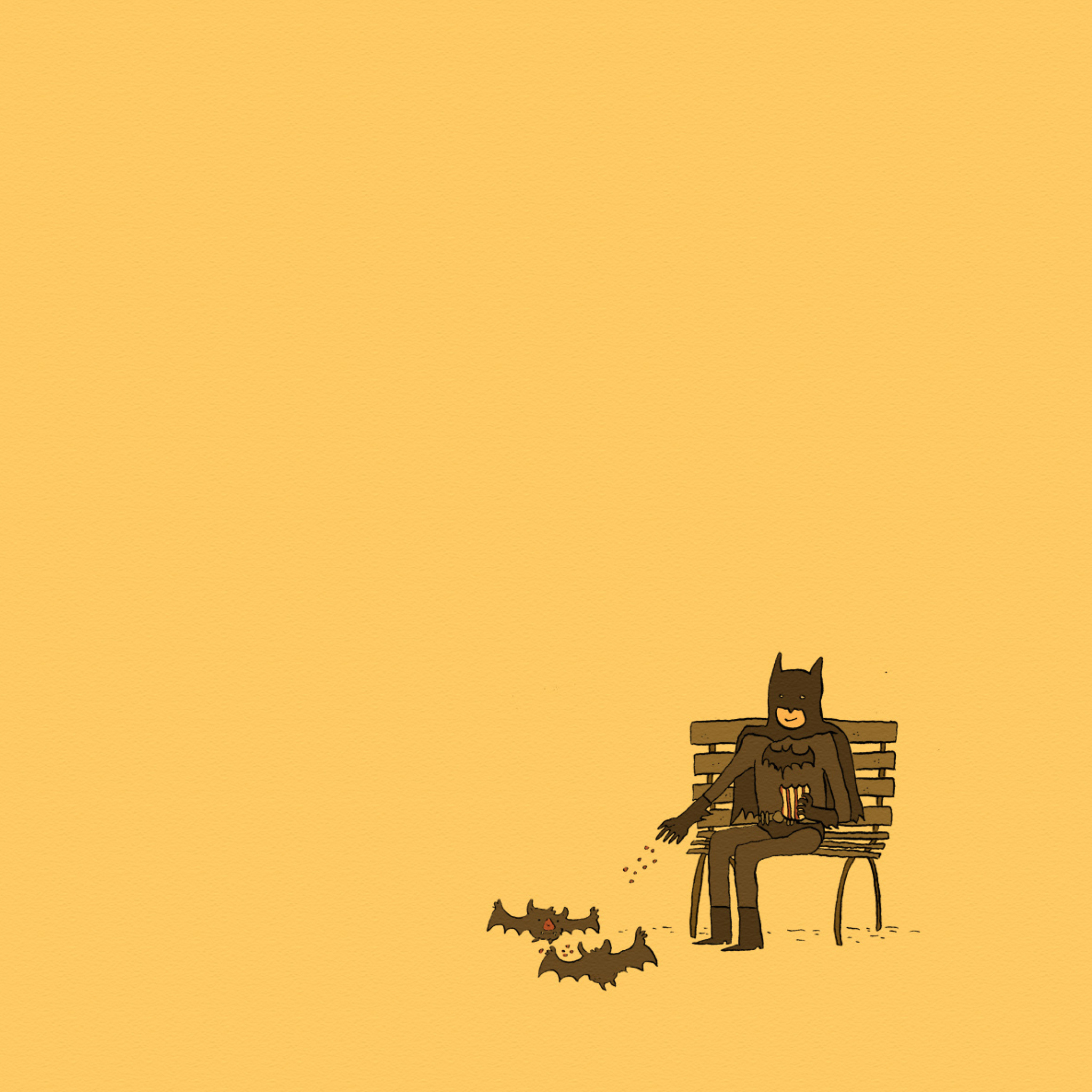 Batman Feeding Bats wallpaper 2048x2048