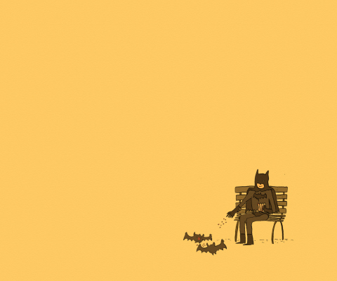 Batman Feeding Bats screenshot #1 480x400