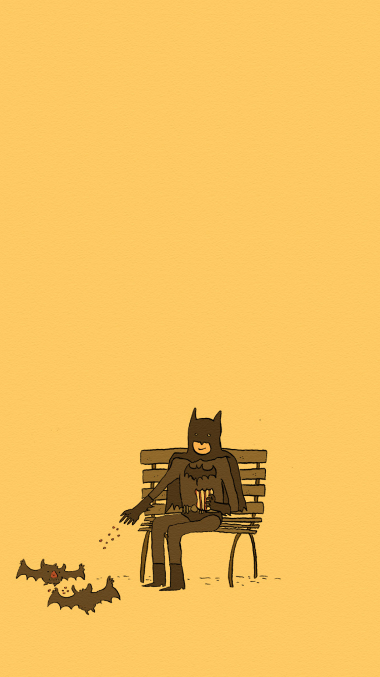 Das Batman Feeding Bats Wallpaper 750x1334