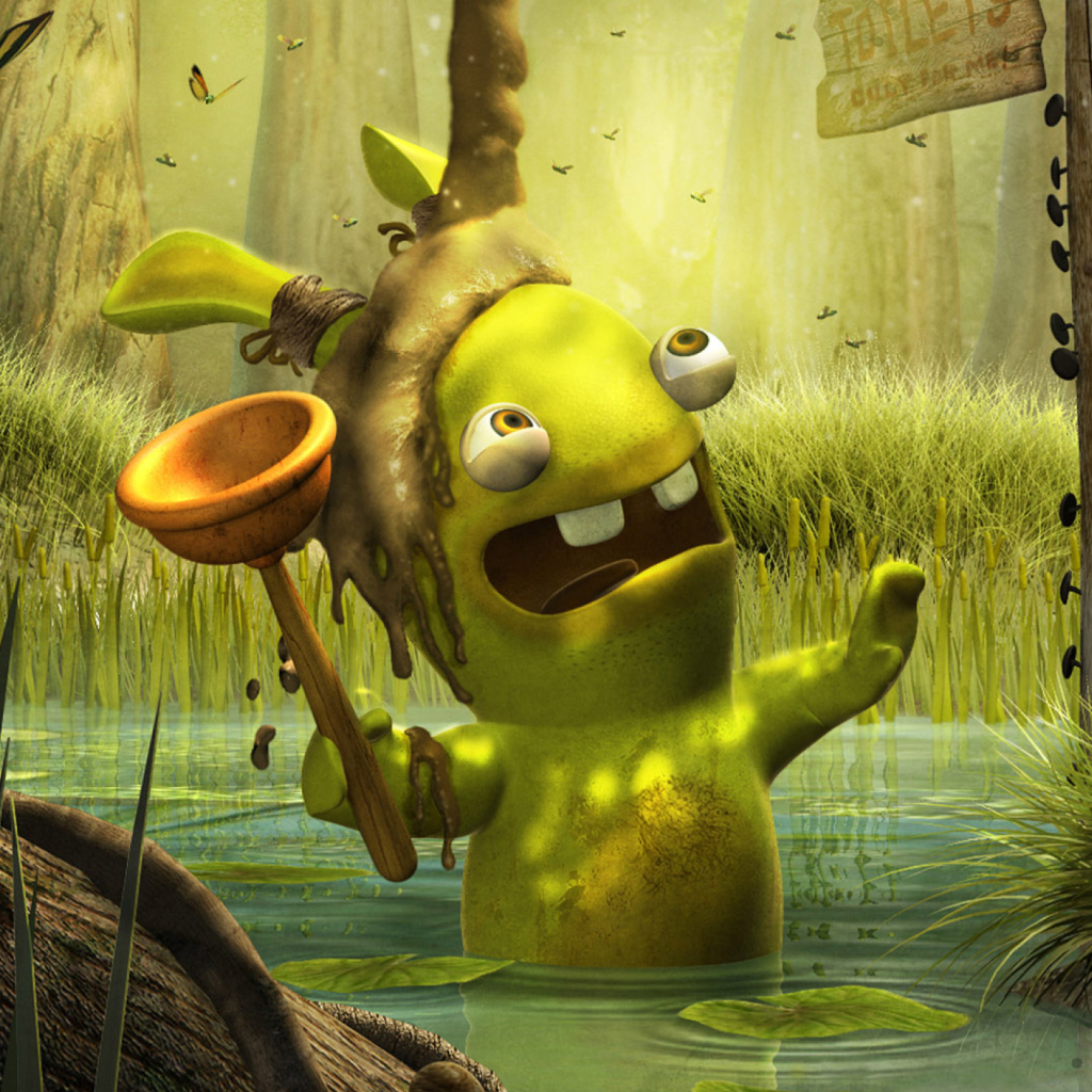 Rayman Raving Rabbids 2 wallpaper 1024x1024