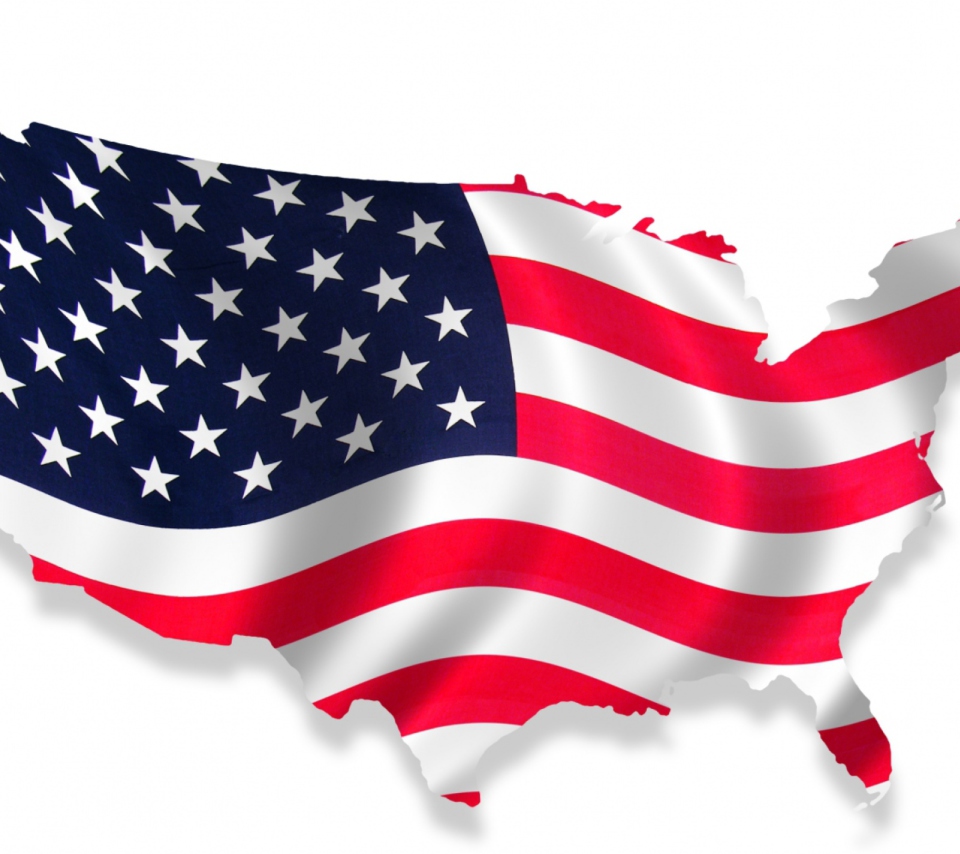 Screenshot №1 pro téma Usa Flag Map 960x854