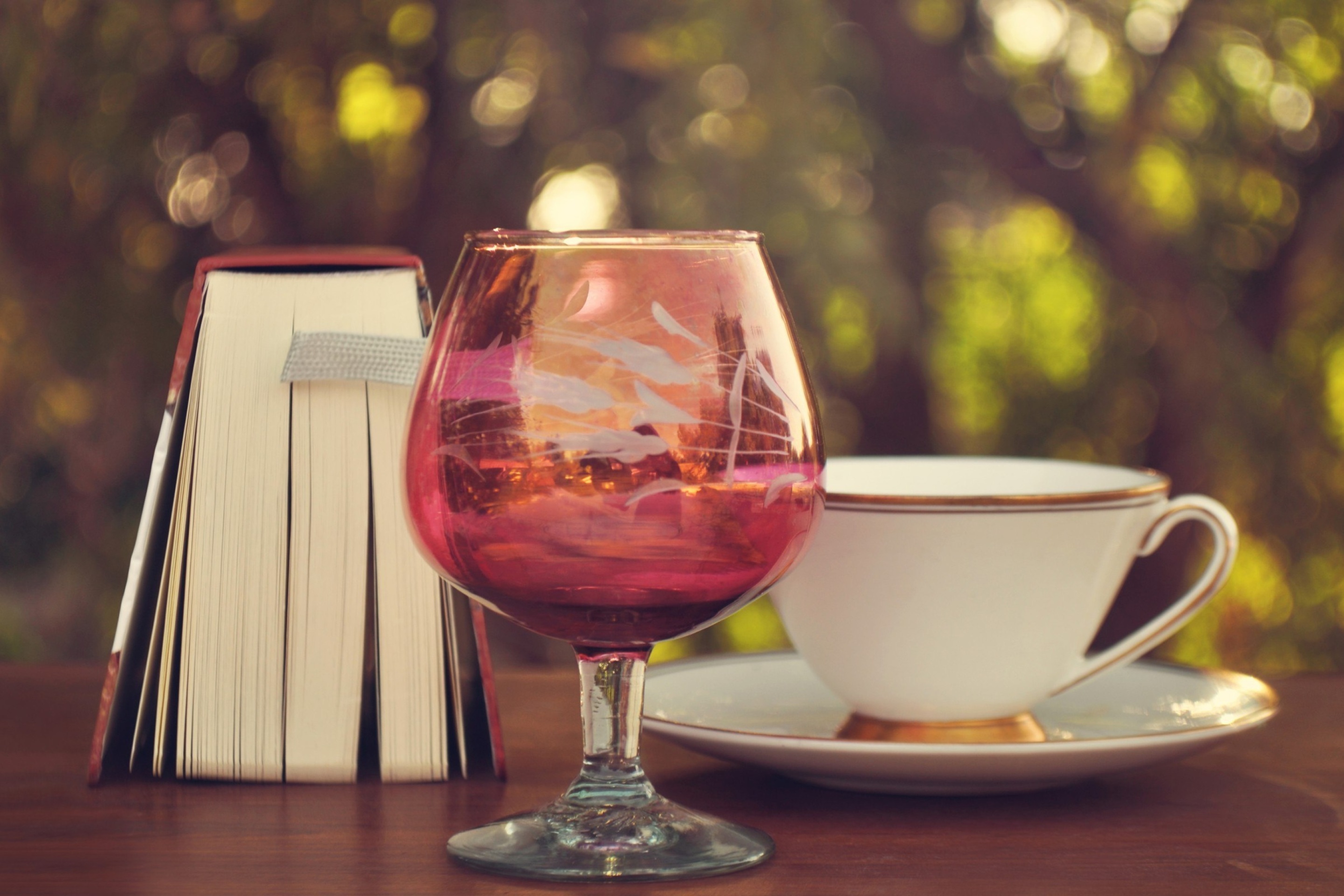 Das Perfect day with wine and book Wallpaper 2880x1920