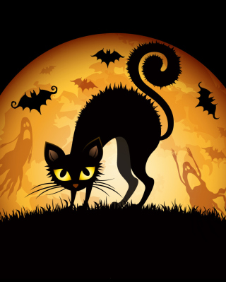 Scary Black Cat - Obrázkek zdarma pro iPhone 4S