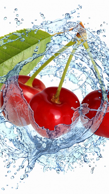 Sfondi Cherry Splash 360x640