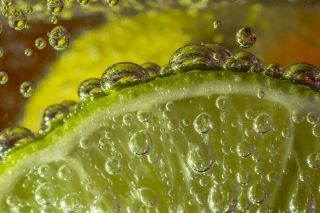 Green Lime Bubbles Picture for Android, iPhone and iPad