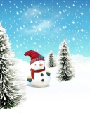 Screenshot №1 pro téma Christmas Snowman 128x160