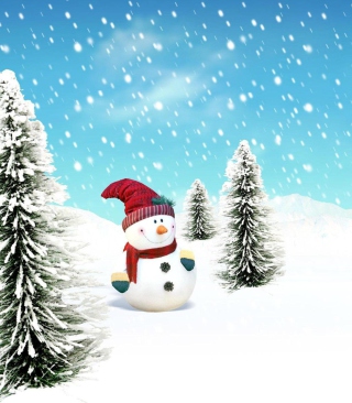Christmas Snowman sfondi gratuiti per Nokia Asha 306