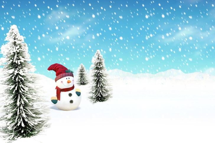 Das Christmas Snowman Wallpaper