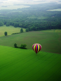 Screenshot №1 pro téma Balloon And Beautiful Landscape 240x320