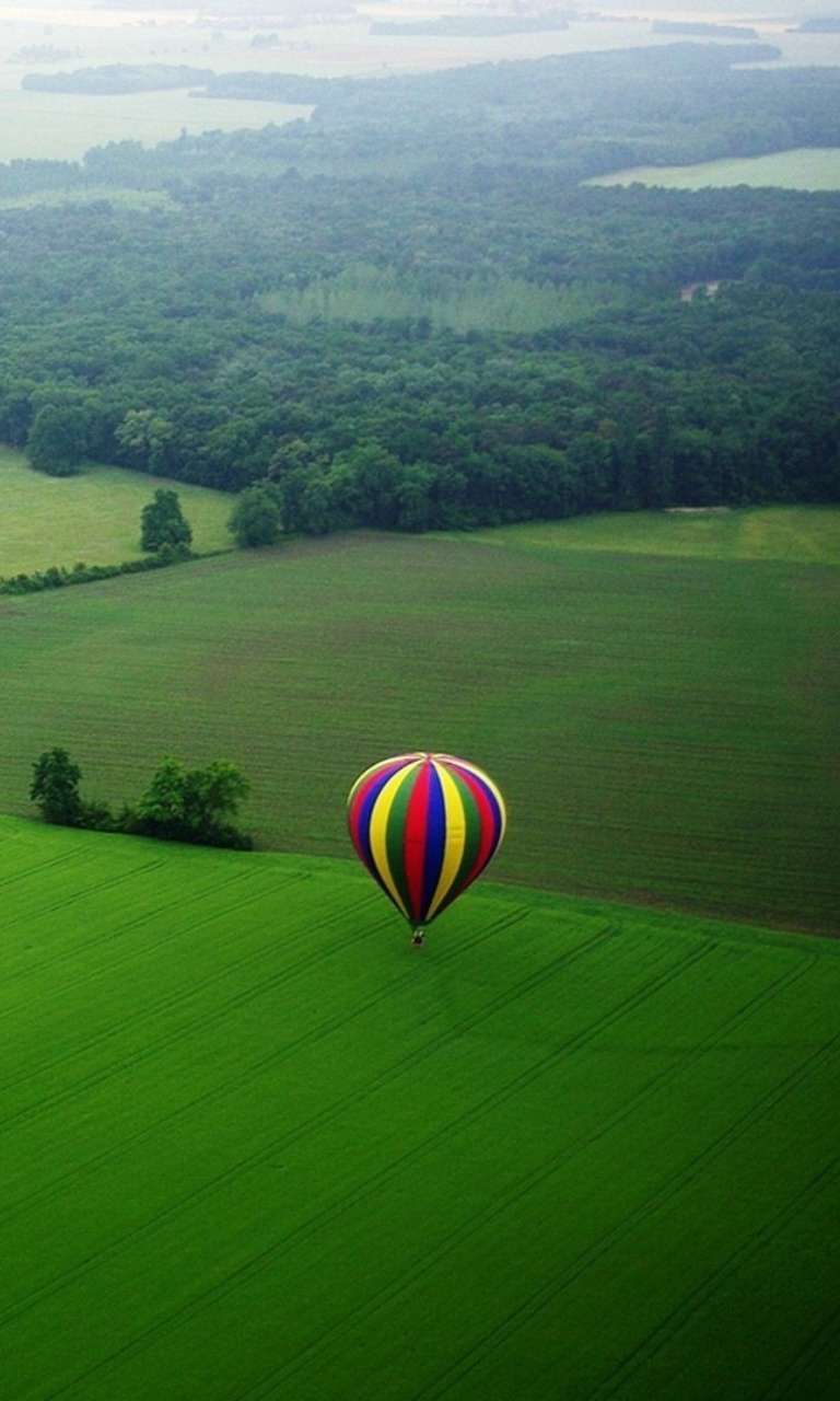 Screenshot №1 pro téma Balloon And Beautiful Landscape 768x1280