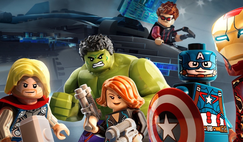 Обои Lego Marvels Avengers 1024x600