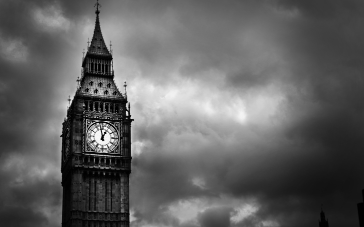 Обои Big Ben Black And White