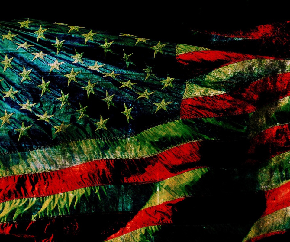 Das American Flag Wallpaper 960x800