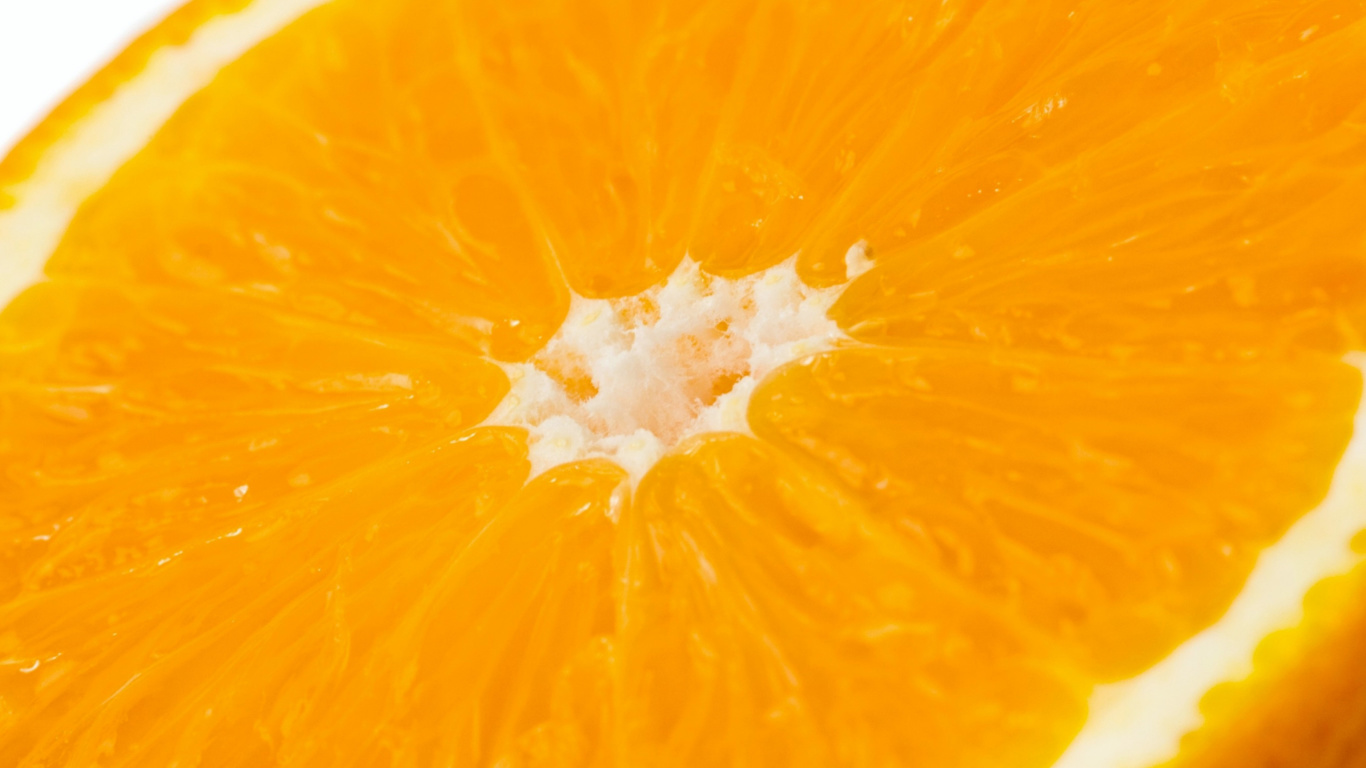 Обои Macro Orange 1366x768