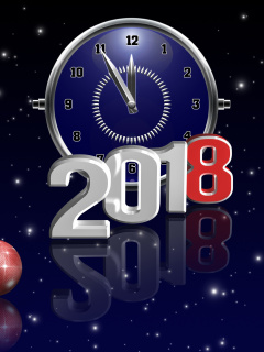 2018 New Year Countdown wallpaper 240x320