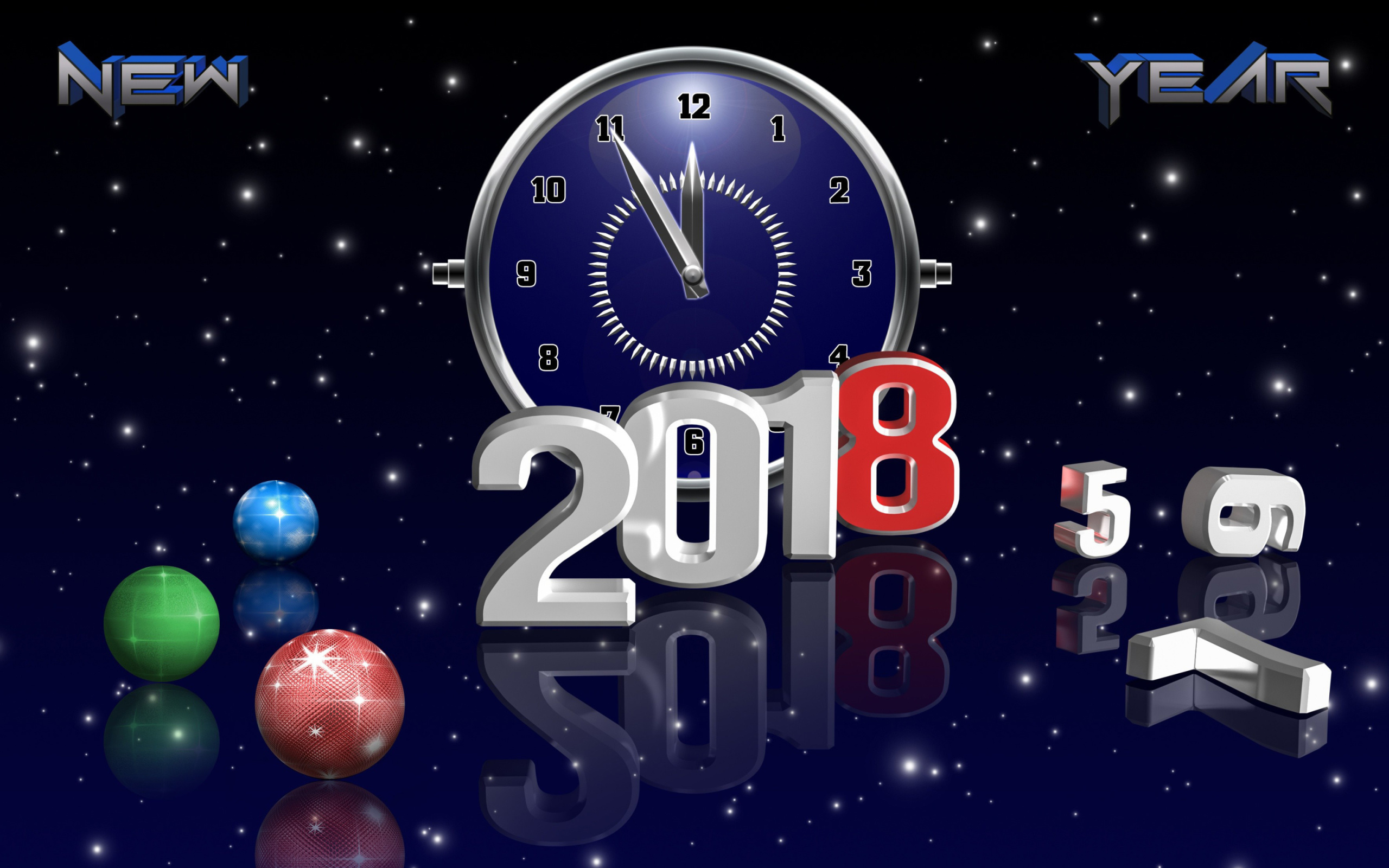 2018 New Year Countdown wallpaper 2560x1600