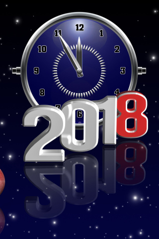 Обои 2018 New Year Countdown 320x480