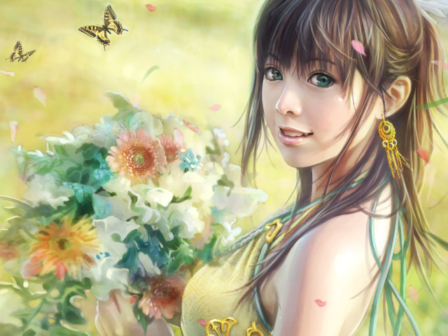Spring Girl wallpaper 640x480