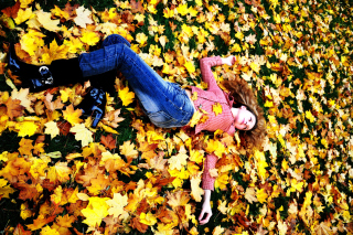 Autumn Girl - Obrázkek zdarma pro 1440x900