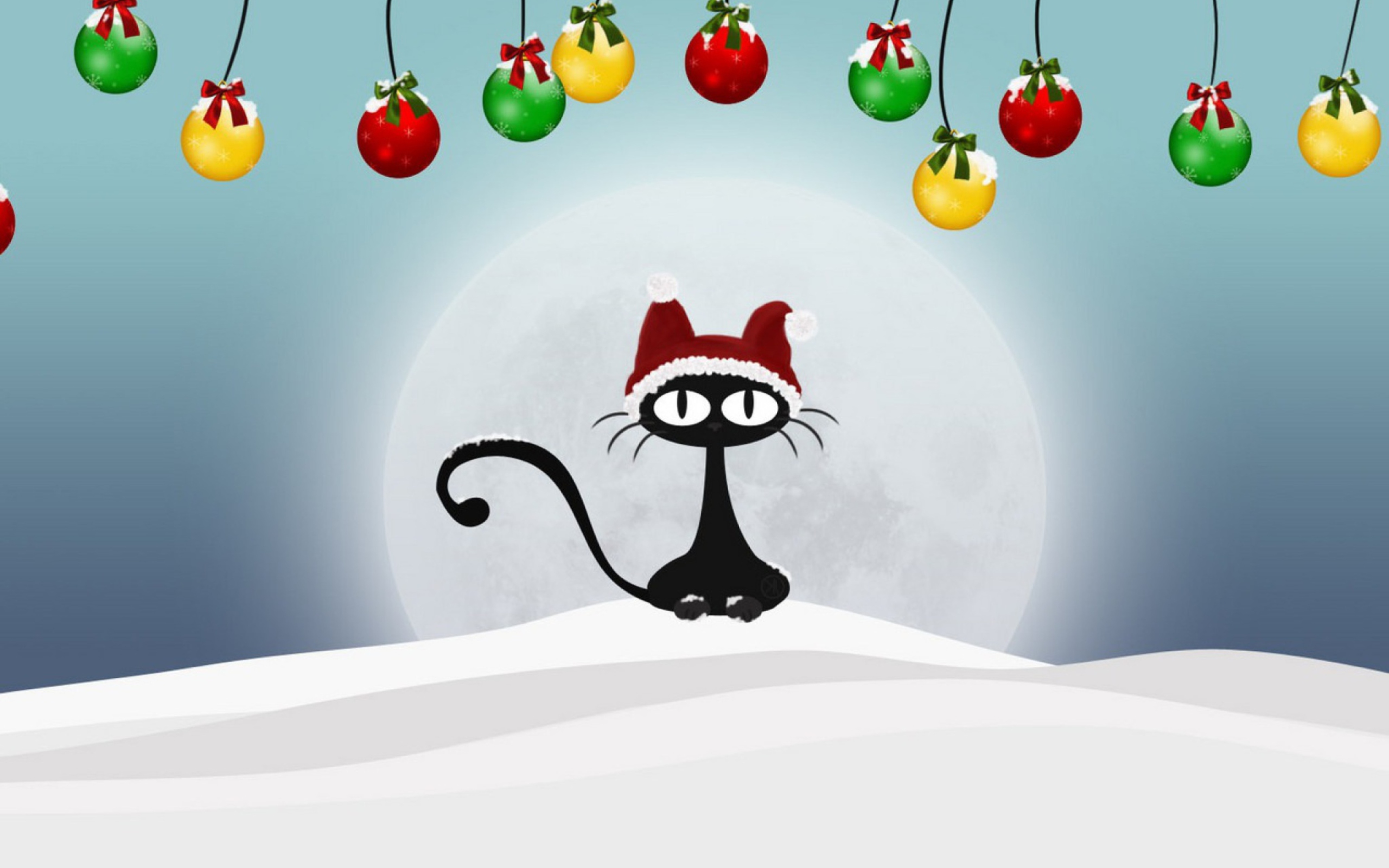 Screenshot №1 pro téma Christmas Cat 2560x1600