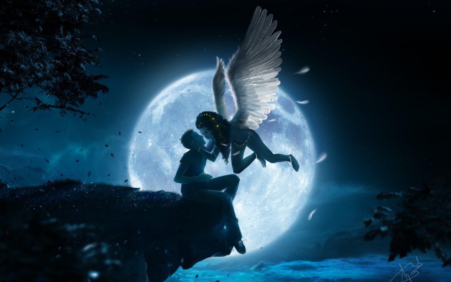 Screenshot №1 pro téma Kiss Of Angel 1440x900