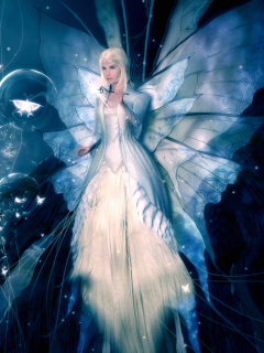 3D Winged Fairy wallpaper 240x320