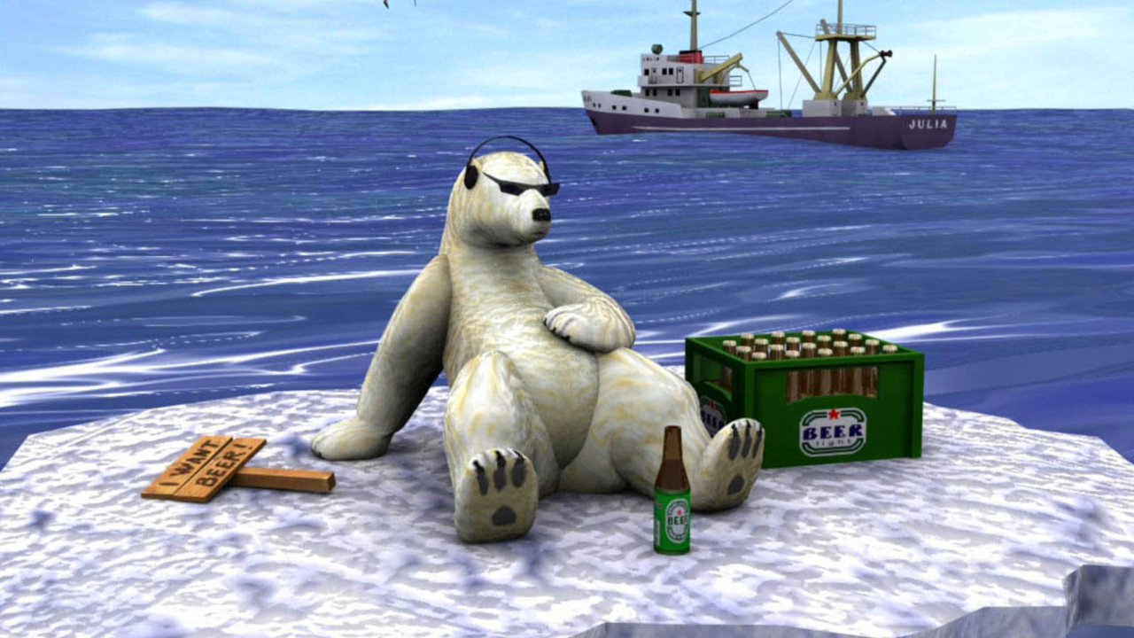 Screenshot №1 pro téma White Bear And Beer 1280x720