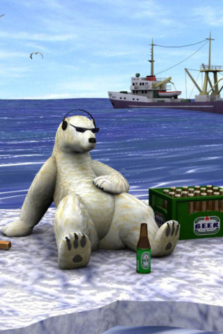 Screenshot №1 pro téma White Bear And Beer 320x480