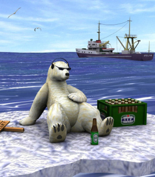 White Bear And Beer - Obrázkek zdarma pro Nokia C5-05