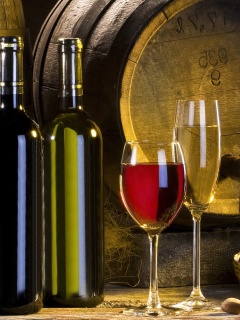Red and White Wine wallpaper 240x320
