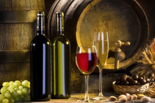Red and White Wine Background for Android, iPhone and iPad