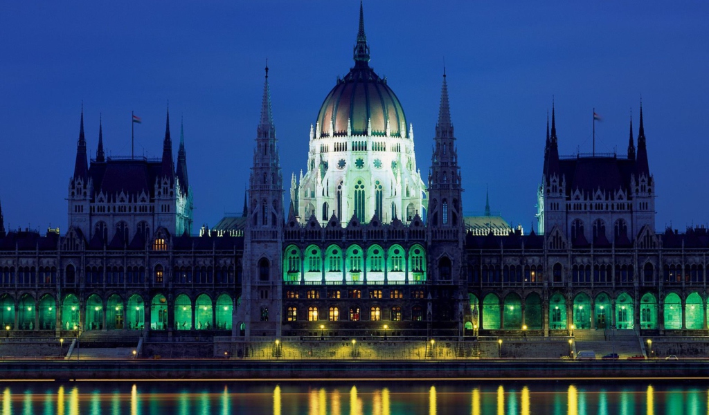 Обои Parliament Building Budapest Hungary 1024x600