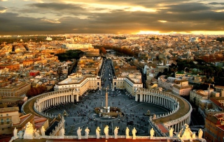Piazza San Pietro Square - Vatican City Rome - Obrázkek zdarma pro 1024x768