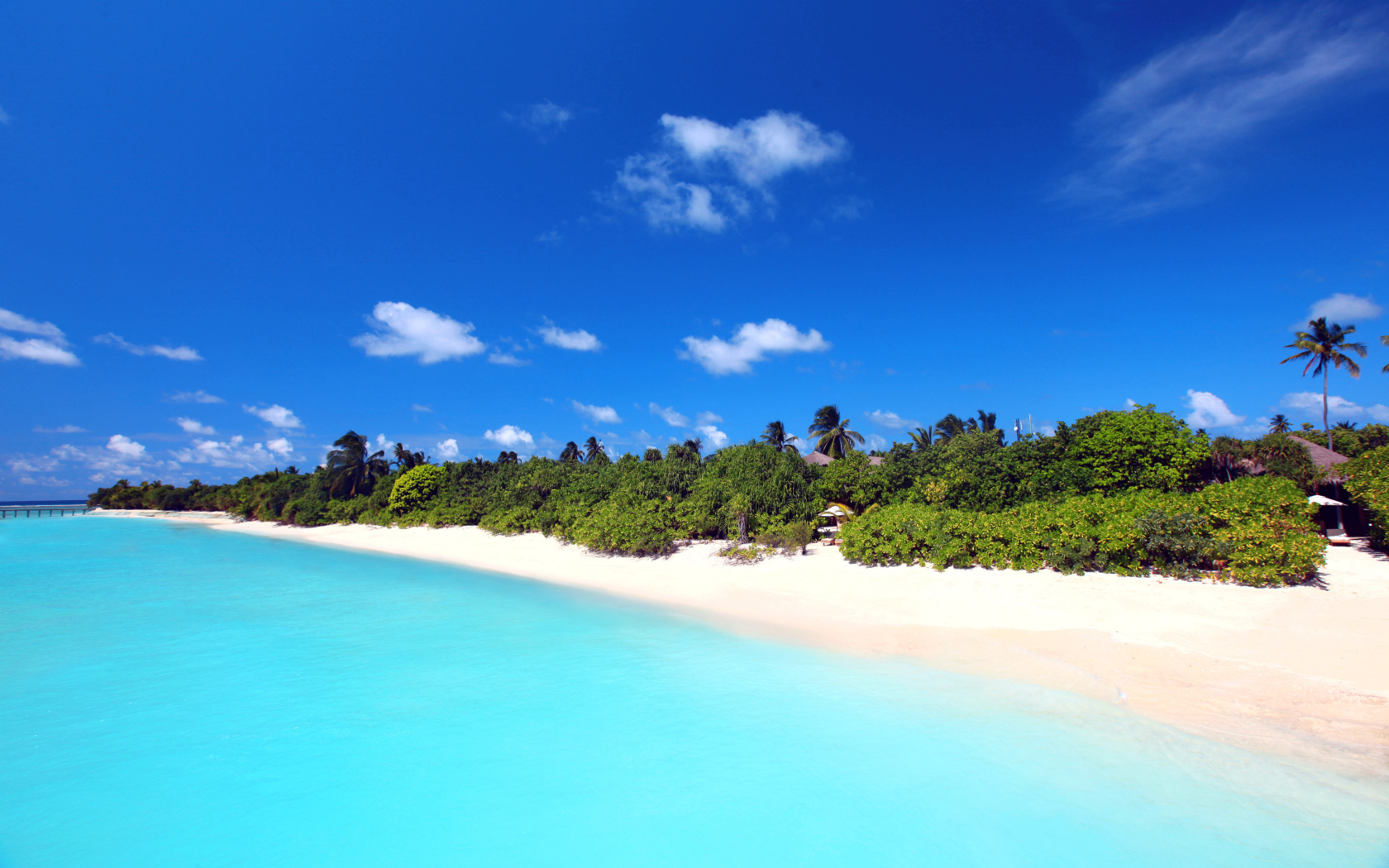 Fondo de pantalla Maldives best white beach Kaafu Atoll 1680x1050