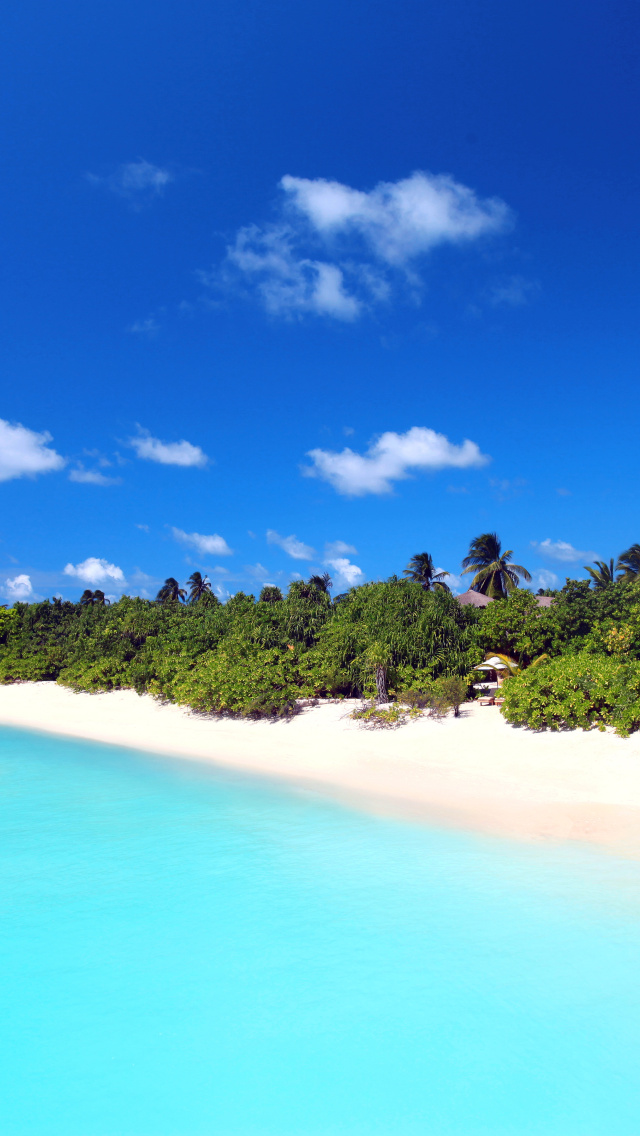 Das Maldives best white beach Kaafu Atoll Wallpaper 640x1136