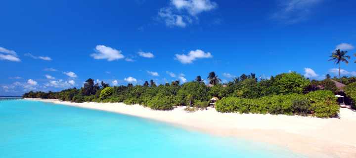 Fondo de pantalla Maldives best white beach Kaafu Atoll 720x320