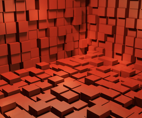 Screenshot №1 pro téma Red Cubes 480x400