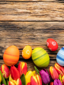Обои Easter bright eggs 132x176
